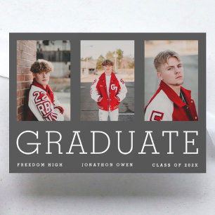 編集可能テンプレート三高等学校卒業生 案内状
