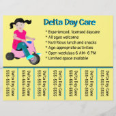 編集可能デイケア電話番号フライヤー チラシ (正面)