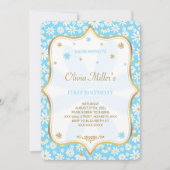 編集可能デイジー誕生日招待状 招待状 (正面)