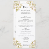 *編集可能デザインカラーナディーン結婚式 プログラム – 茶 (正面/裏面)