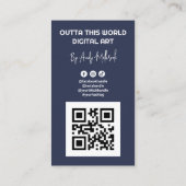 編集可能デジタルアーティストQRコード 名刺 (裏面)