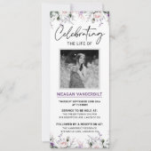 編集可能デジタルフローラ葬儀イベント 招待状 (正面)