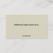 編集可能デッキポーチパティオ 名刺 (裏面)