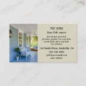 編集可能デッキポーチパティオ 名刺 (正面)