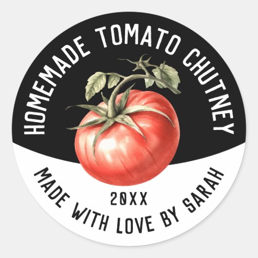 編集可能トマトチュトニーホームメイドリザース ラウンドシール (正面)