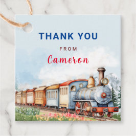 編集可能トレインの二乗ありがとうラベル フェイバータグ