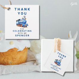 編集可能トレインの二乗誕生日ありがとうラベル フェイバータグ