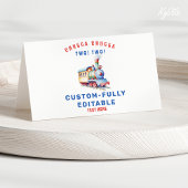 編集可能トレインアドベンチャー折り畳みフードテントカード カード