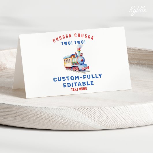 編集可能トレインアドベンチャー折り畳みフードテントカード カード