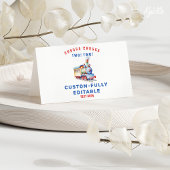 編集可能トレインアドベンチャー折り畳みフードテントカード カード