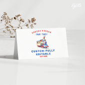 編集可能トレインアドベンチャー折り畳みフードテントカード カード