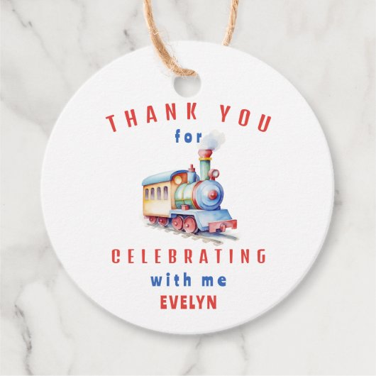 編集可能トレインアドベンチャー2nd誕生日ありがとう フェイバータグ (正面)