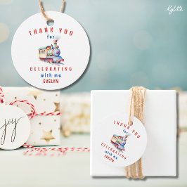 編集可能トレインアドベンチャー2nd誕生日ありがとう フェイバータグ