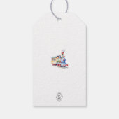 編集可能トレインサークル2nd誕生日ありがとうラベル ギフトタグ (裏面)