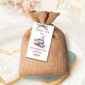 編集可能トレインサークル2nd誕生日ありがとうラベル ギフトタグ