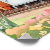 編集可能トレイン誕生日カスタム看板 ポスター (角)