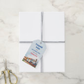 編集可能トレイン誕生日サンキューラベル ギフトタグ (より糸付き)