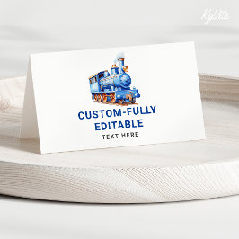 編集可能トレイン誕生日折り畳みフードテントカード カード