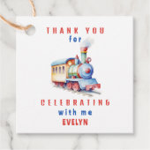 編集可能トレイン2nd誕生日サンスクリュラベル フェイバータグ (正面)