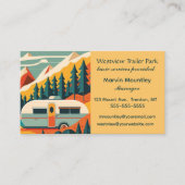 編集可能トレーラーパークキャンプ場 名刺 (正面)