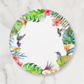 編集可能トロピカルテーマベビーシャワーラベル フェイバータグ (裏面)