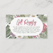 編集可能トロピカルフローラモダンボホブライダルシャワー エンクロージャーカード (正面)