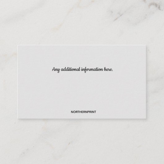 編集可能ドライウォール石膏シートロック仕上げ 名刺 (裏面)