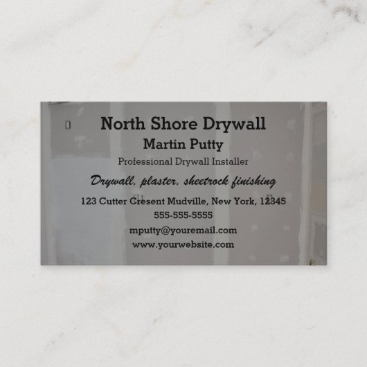 編集可能ドライウォール石膏シートロック仕上げ 名刺 (正面)