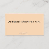 編集可能ドライクリーニング 名刺 (裏面)