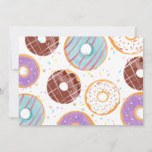 編集可能ドーナツ誕生日パーティーフォト 招待状 (裏面)