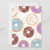 編集可能ドーナツ誕生日パーティー 招待状 (裏面)