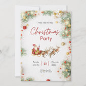 編集可能ニュートラルボホクリスマスジングルとミングル 招待状 (正面)