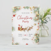 編集可能ニュートラルボホクリスマスジングルとミングル 招待状 (スタンド正面)