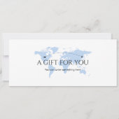 編集可能ノルウェー飛行機搭乗パスチケット 招待状 (裏面)