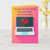 編集可能ノートパソコンインターネットデートすることバレンタインデー カード (黄色い花)