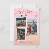 編集可能ハッピーバレンタイン写真 サンキューカード (正面)