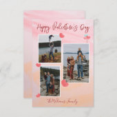 編集可能ハッピーバレンタイン写真 サンキューカード (正面/裏面)