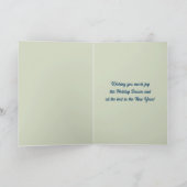 編集可能ハッピーホリデーボーブルズクリスマス カード (内部)