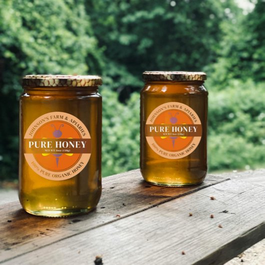 編集可能ハニーカスタムラベルのシール ラウンドシール