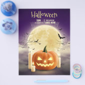 編集可能ハロウィン幽霊のよく出るハウスパーティー、ハロウィーン チラシ (シングル)