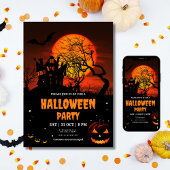 編集可能ハロウィーン招待状、ハロウィーンの衣装 招待状