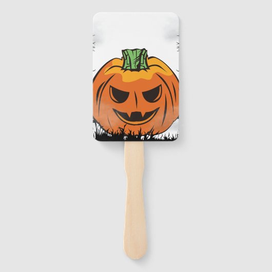 編集可能ハロウィーン招待状、ハローウィンパーティ ハンドファン (裏面)