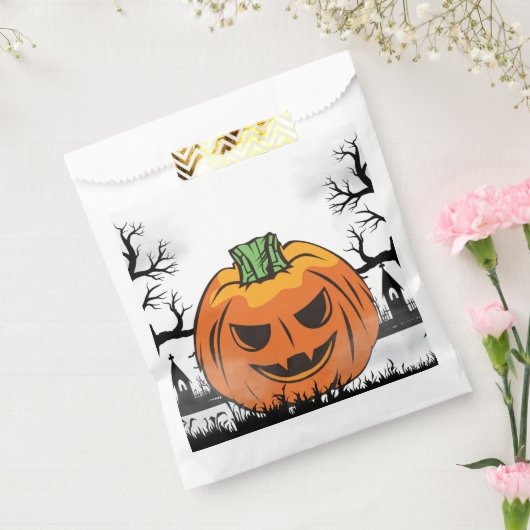 編集可能ハロウィーン招待状、ハローウィンパーティ フェイバーバッグ (封をした状態)