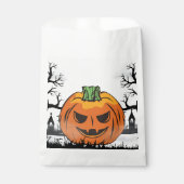 編集可能ハロウィーン招待状、ハローウィンパーティ フェイバーバッグ (正面)