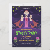 編集可能ハロウィーン招待状、ハローウィンパーティ 招待状 (正面)