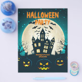 編集可能ハロウィーン、コスチュームハローウィンパーティ チラシ (シングル)