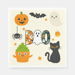編集可能ハロウィーン – Little Monster Bash - スタンダードランチョンナプキン