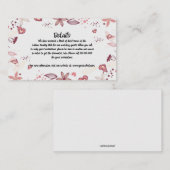 編集可能ハートと花の詳細結婚 エンクロージャーカード (正面/裏面)