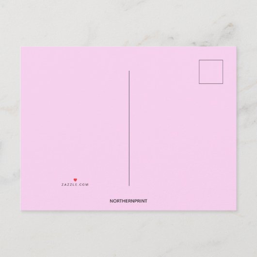 編集可能ハートツリーの採用お祝い インビテーションポストカード (裏面)