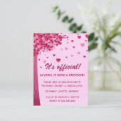 編集可能ハートツリーの採用お祝い インビテーションポストカード (スタンド正面)